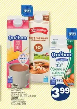 Marché Bonichoix QUÉBON ULTRA'CRÈME, LACTANTIA OR SEALTEST CREAM offer