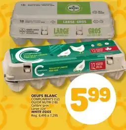 Marché Bonichoix COMPLIMENTS (12) OR NUTRI (18) WHITE EGGS offer