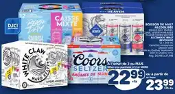 Marché Bonichoix BEACH DAY SMASH, WHITE CLAW, SEVENTH HEAVEN OR COORS SELTZER ALCOHOLIC MALT BEVERAGE offer