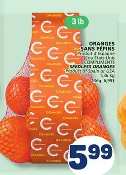 Marché Bonichoix COMPLIMENTS SEEDLESS ORANGES offer