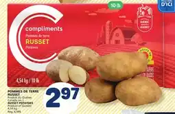 Marché Bonichoix COMPLIMENTS RUSSET POTATOES offer