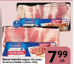 Pasquier Bacon tranché original, 33% moins de sel ou à l'érable Lafleur offer