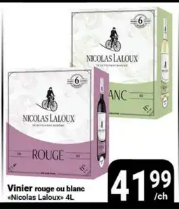 Pasquier Vinier rouge ou blanc Nicolas Laloux offer