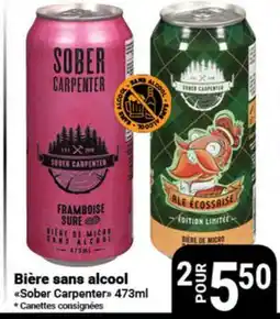 Pasquier Bière sans alcool Sober Carpenter offer