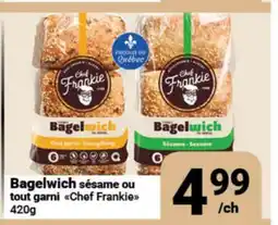 Pasquier Bagelwich sésame ou tout garni Chef Frankie offer