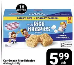 Pasquier Carrés aux Rice Krispies Kellogg's offer