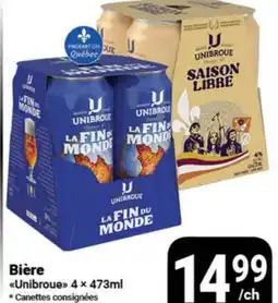 Pasquier Bière Unibroue offer