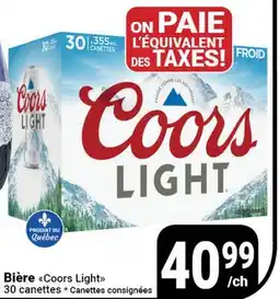 Pasquier Bière Coors Light offer