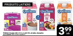 Pasquier Crème á fouetten 35% 237ml, à café 10% de table, champêtre ou à cuisson 15% 473ml Québon offer