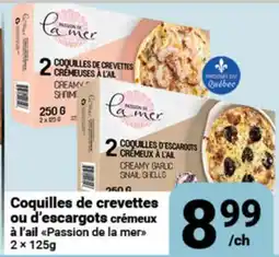 Pasquier Coquilles de crevettes ou d'escargots crémeux à l'ail Passion de la mer offer