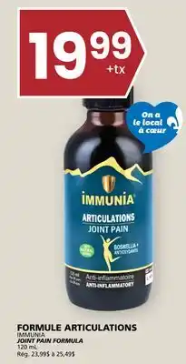 Rachelle-Bery Grocery IMMUNIA JOINT PAIN FORMULA offer