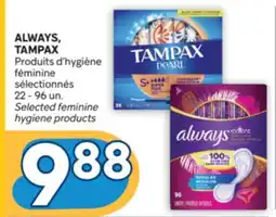 Brunet ALWAYS, TAMPAX Produits d'hygiène féminine sélectionnés offer