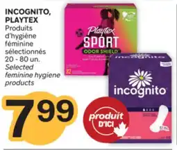 Brunet INCOGNITO PLAYTEX Produits d'hygiène féminine sélectionnés offer