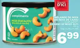 Marches Tradition COMPLIMENTS CASHEWS OR MIXED NUTS offer