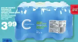 Marches Tradition COMPLIMENTS NATURAL SPRING WATER offer