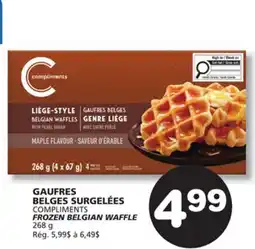 Marches Tradition COMPLIMENTS FROZEN BELGIAN WAFFLE offer