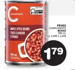 Marches Tradition COMPLIMENTS BEANS offer