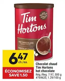 Giant Tiger Chocolat chaud Tim Hortons hot chocolate offer