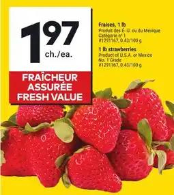 Giant Tiger 1 lb strawberries offer