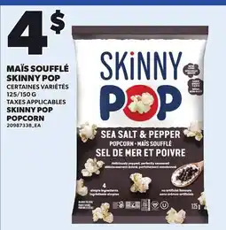 Provigo SKINNY POP POPCORN, 125/150 G offer