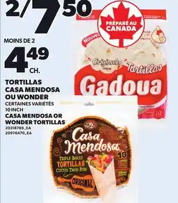 Provigo CASA MENDOSA OR WONDER TORTILLAS offer
