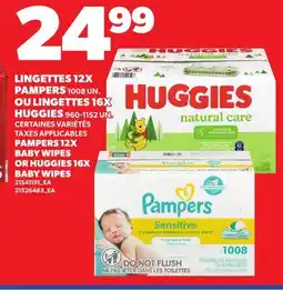 Provigo PAMPERS, 12X BABY WIPES OR HUGGIES, 16X BABY WIPES offer