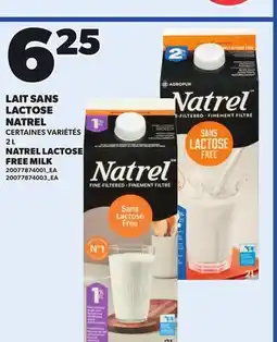 Provigo LAIT SANS LACTOSE NATREL LACTOSE-FREE MILK offer
