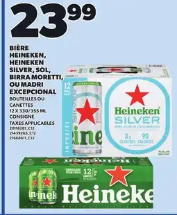 Provigo BIÈRE HEINEKEN, HEINEKEN SILVER, SOL, BIRRA MORETTI, OU MADRI EXCEPCIONAL, 12 X 330/355 ML offer