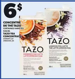 Provigo TAZO TEA CONCENTRATE offer
