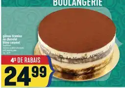 Marché Adonis gâteau tiramisu ou chocolat blanc caramel | tiramisu or white chocolate and caramel cake offer