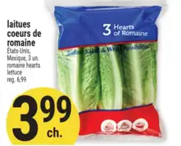 Marché Adonis LAITUES COEURS DE ROMAINE | ROMAINE HEARTS LETTUCE offer