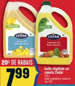 Marché Adonis huile végétale ou canola Cedar | Cedar vegetable or canola oil offer