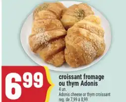 Marché Adonis croissant fromage ou thym Adonis | Adonis cheese or thym croissant offer