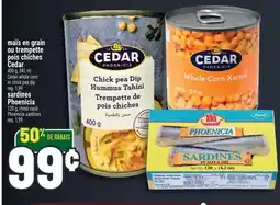 Marché Adonis MAÏS EN GRAIN OU TREMPETTE POIS CHICHES CEDAR | CEDAR WHOLE CORN OR CHICK PEA DIP offer