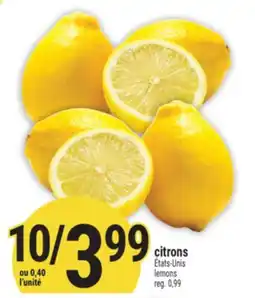 Marché Adonis CITRONS | LEMONS offer