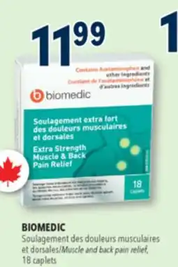 Familiprix Biomedic extra strength muscle & back pain relief caplets 18un offer
