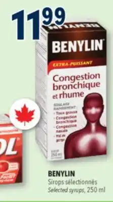 Familiprix BENYLIN, Selected syrups offer