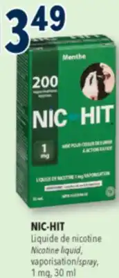 Familiprix NIC-HIT, Nicotine liquid, vaporisation/spray, 1 mg offer