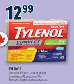 Familiprix TYLENOL, Complete, cold, cough and flu, elected sizes offer