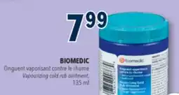 Familiprix BIOMEDIC, Vapourizing cold rub ointment offer