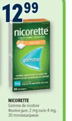 Familiprix NICORETTE, Nicotine gum, 2 mg or 4 mg, 30 pieces offer