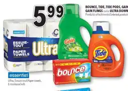 Familiprix BOUNCE, TIDE, TIDE PODS, GAIN GAIN FLINGS or ULTRA DOWNY Selected products offer