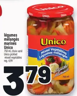 Metro LÉGUMES MÉLANGÉS MARINÉS UNICO | UNICO PICKLED MIXED VEGETABLES offer