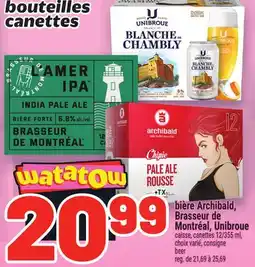 Metro BIÈRE ARCHIBALD, BRASSEUR DE MONTRÉAL, UNIBROUE | BEER offer