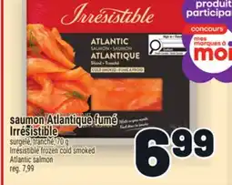 Metro SAUMON ATLANTIQUE FUMÉ IRRÉSISTIBLE | IRRÉSISTIBLE FROZEN COLD SMOKED ATLANTIC SALMON offer