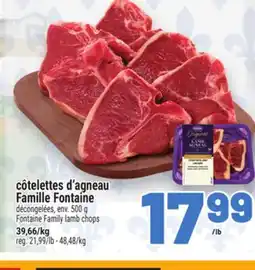 Metro CÔTELETTES D'AGNEAU FAMILLE FONTAINE | FONTAINE FAMILY LAMB CHOPS offer