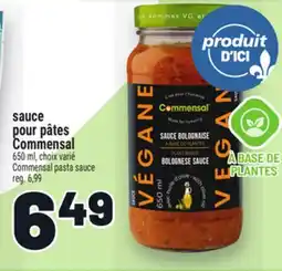 Metro SAUCE POUR PÂTES COMMENSAL | COMMENSAL PASTA SAUCE offer