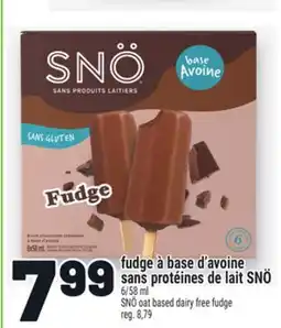 Metro FUDGE À BASE D'AVOINE SANS PROTÉINES DE LAIT SNÖ | SNÖ OAT BASED DAIRY FREE FUDGE offer