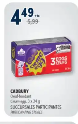 Familiprix CADBURY, Cream egg offer