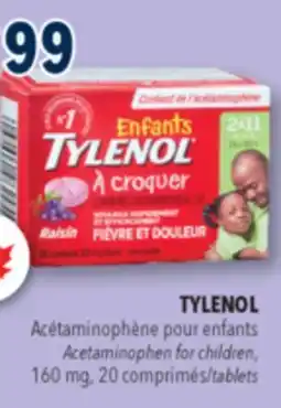 Familiprix TYLENOL, Acetaminophen for children, 160mg, 20tablets offer